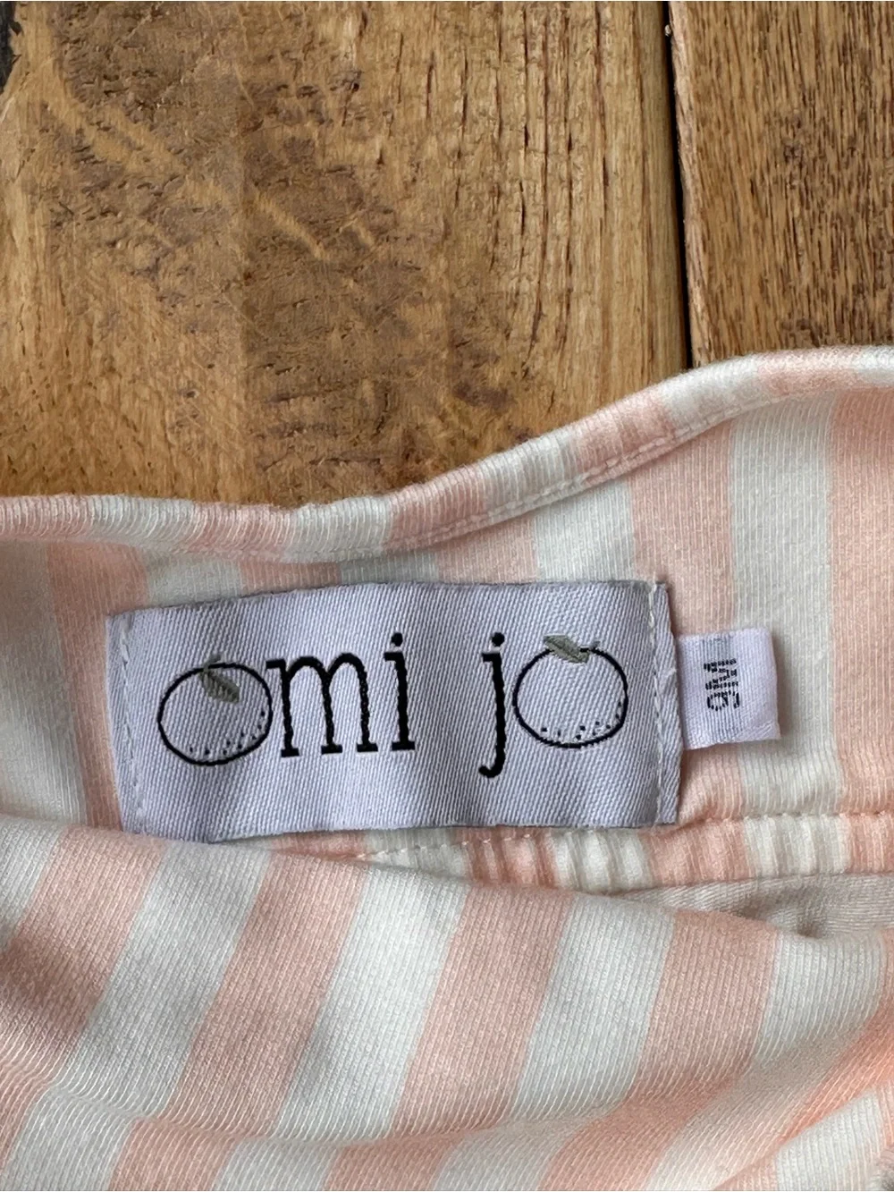 Omi Jo Peachy Pink and White Stripe Tank Dress size 9 Months
